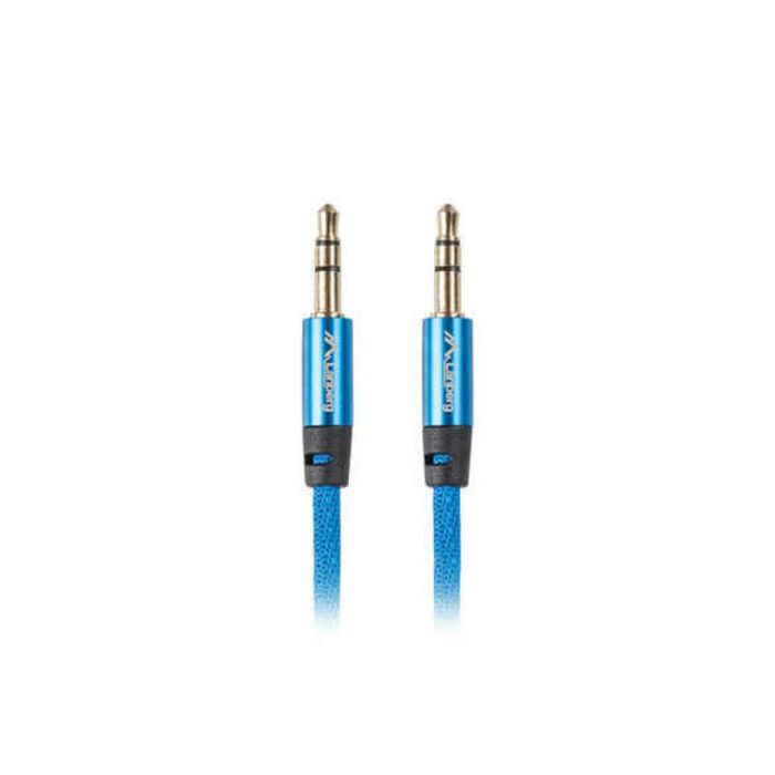 Cable Audio Jack (3,5 mm) Lanberg CA-MJMJ-10CU-0010-BL Azul 1 m