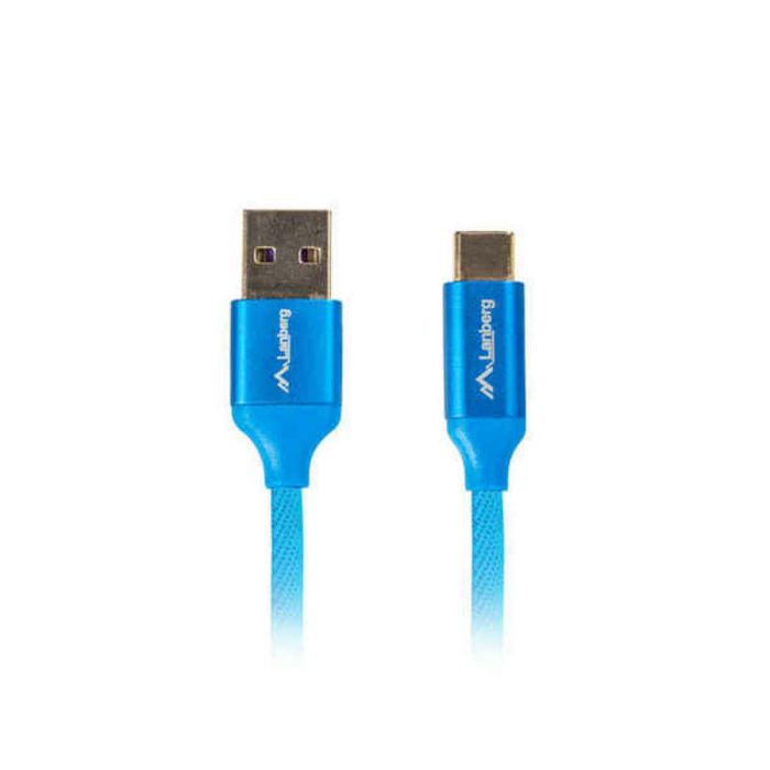 Cable USB A a USB C Lanberg Quick Charge 3.0 Azul 1