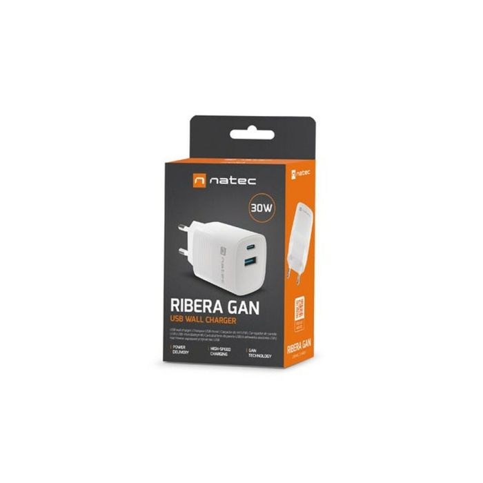 Cargador de Pared Natec NUC-2140 Blanco 30 W 3