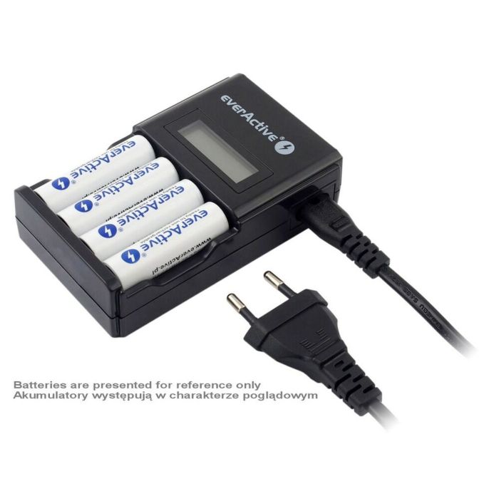 Cargador de Pilas EverActive NC450B Baterías x 4 5 Cargador de Pilas EverActive NC450B Baterías x 4 5