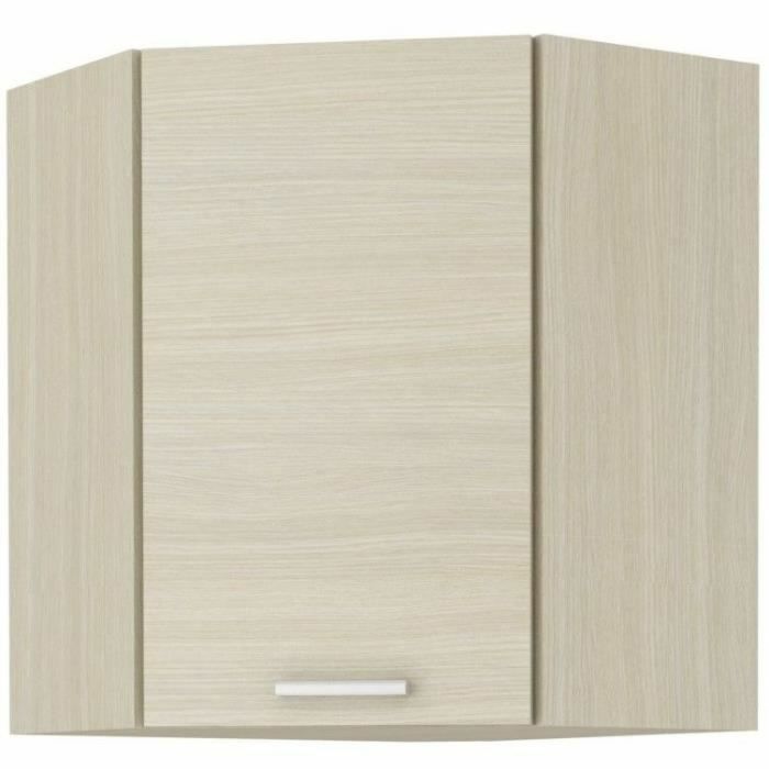 CHAMONIX Mueble esquinero alto 60/60 - Decoración roble claro - L58 x P58 x H72 cm