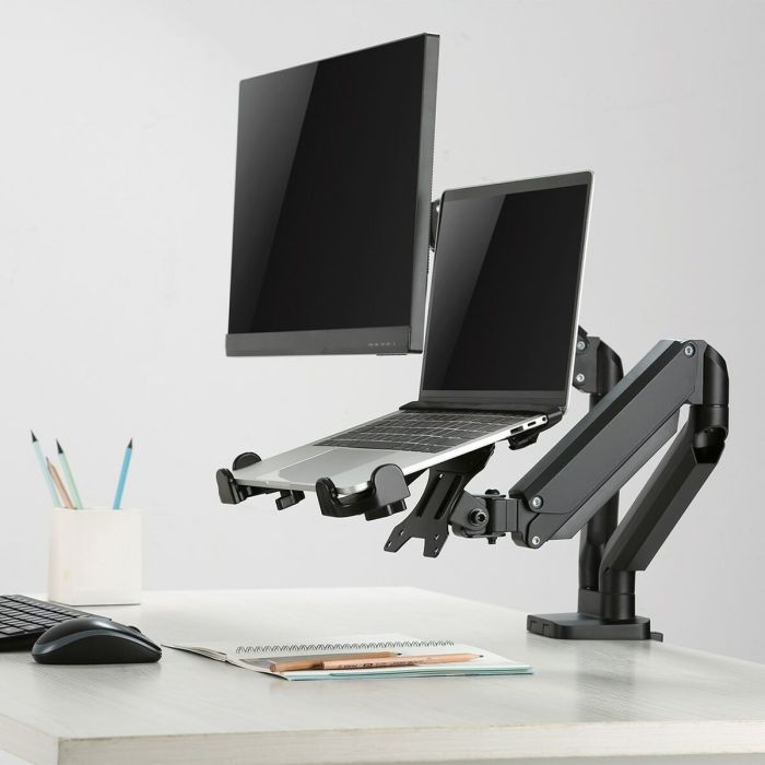 Mesa de Escritorio MacLean MC-836 11"-17" Negro 59 x 32 x 36 cm 5 Mesa de Escritorio MacLean MC-836 11"-17" Negro 59 x 32 x 36 cm 5