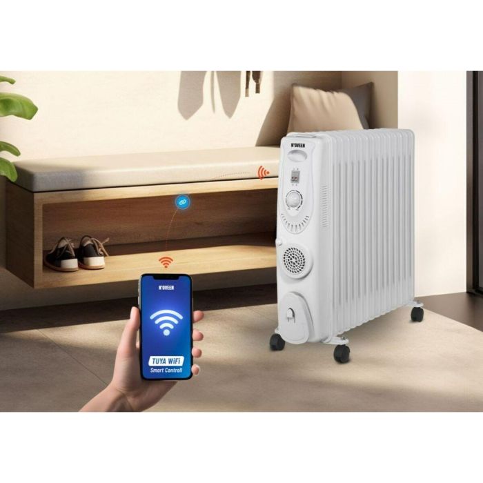Radiador de Aceite N'oveen OH150199 Blanco 2900 W 7 Radiador de Aceite N'oveen OH150199 Blanco 2900 W 7