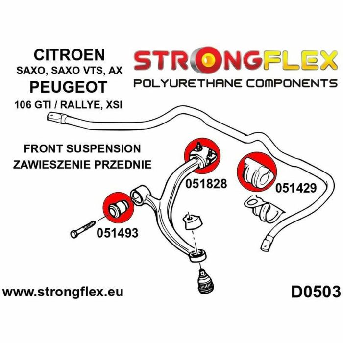 Silentblock Strongflex STF051493BX2 (2 pcs) 1