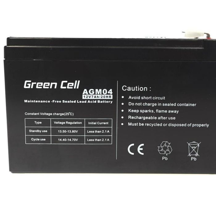Batería para SAI Green Cell AGM04 7 Ah 12 V 3 Batería para SAI Green Cell AGM04 7 Ah 12 V 3