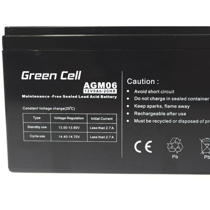 Batería para SAI Green Cell AGM06 9 Ah 12 V 4 Batería para SAI Green Cell AGM06 9 Ah 12 V 4