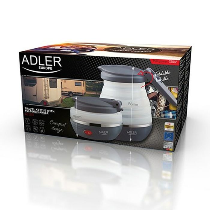 Hervidor Adler AD 1279 Blanco Negro Plástico 750 W 0,6 L 6