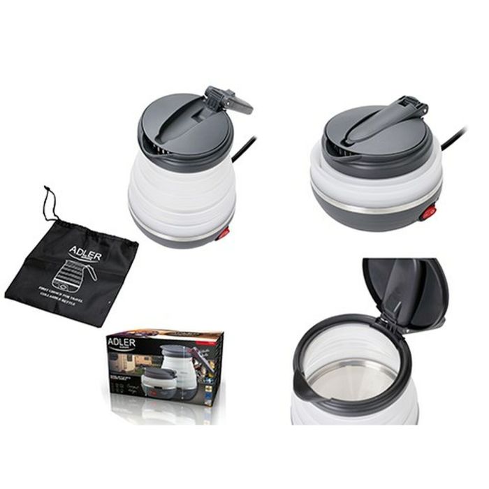 Hervidor Adler AD 1279 Blanco Negro Plástico 750 W 0,6 L 3