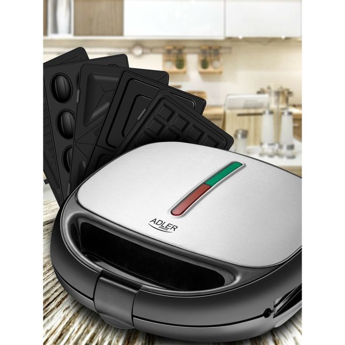 Sandwichera Adler AD 3040 Negro Gris 1200 W 1