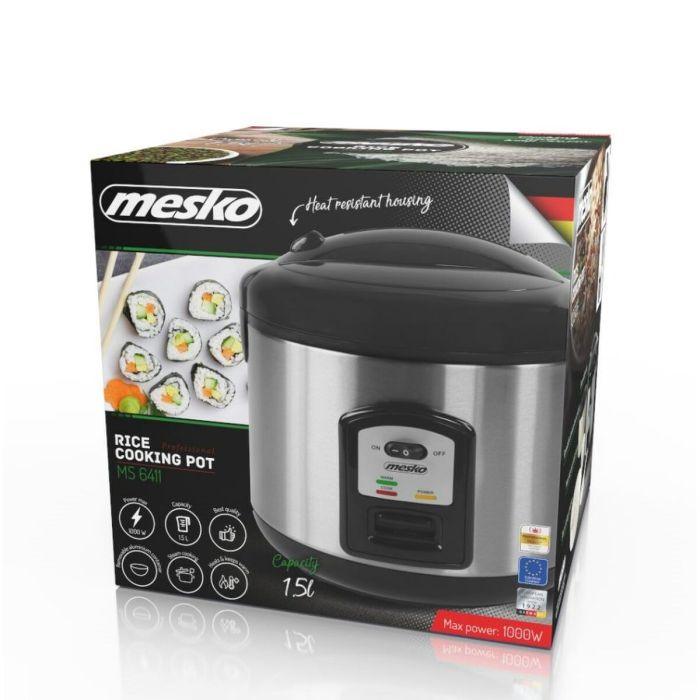 Arrocera Adler MS 6411 Negro 1000 W 1,5 L 1