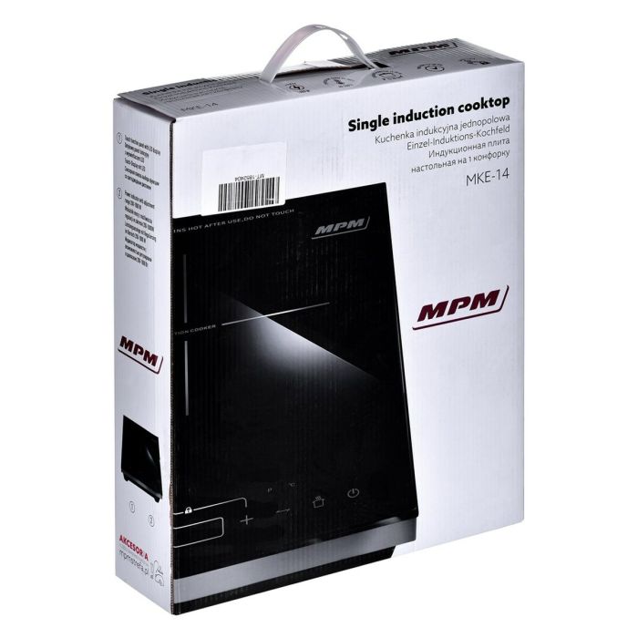 Placa de Inducción Mpm MKE-14 Negro 1800 W 2