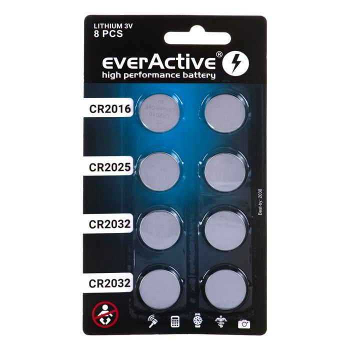 Pilas EverActive R2032 / CR2025 / CR2016 3 V (1 unidad) Pilas EverActive R2032 / CR2025 / CR2016 3 V (1 unidad)