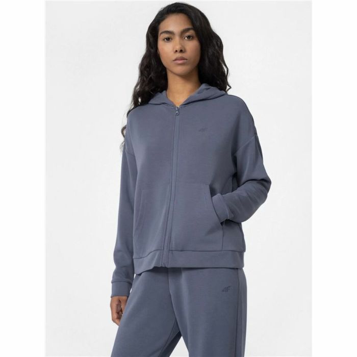 Sudadera con Capucha Mujer 4F BLD041 Azul Yoga 2