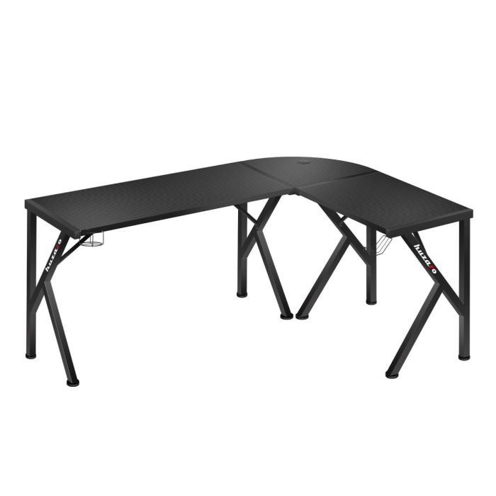 Mesa de Escritorio Gaming Huzaro Hero 6.3 Negro Acero Fibra de carbono 154 x 74 x 117 cm 11
