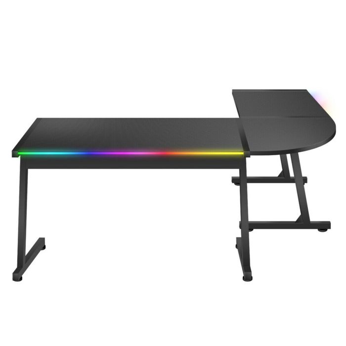 Mesa de Escritorio Gaming Huzaro HZ-Hero 6.0 Black RGB Negro Acero Fibra de carbono 147 x 74 x 112 cm 1