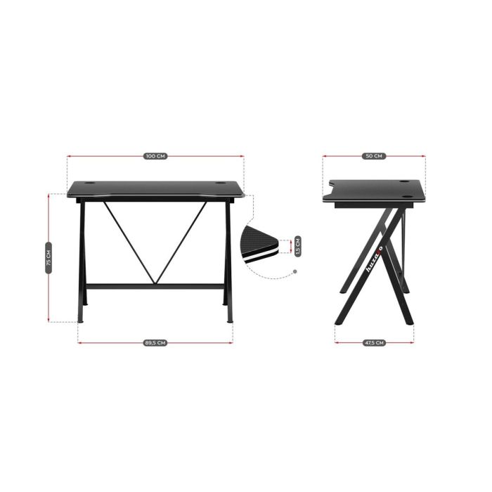 Mesa de Escritorio Gaming Huzaro HZ-Hero 1.4 Black Negro 2 Mesa de Escritorio Gaming Huzaro HZ-Hero 1.4 Black Negro 2