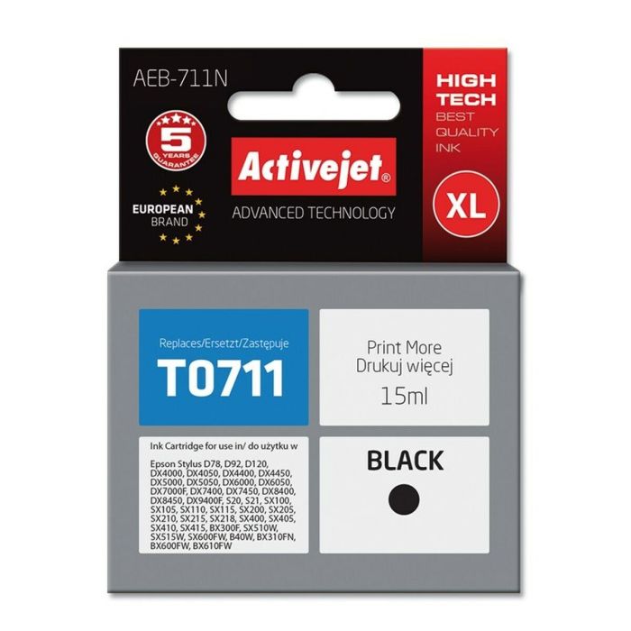Cartucho de Tinta Original Activejet AE-554N Negro Cartucho de Tinta Original Activejet AE-554N Negro