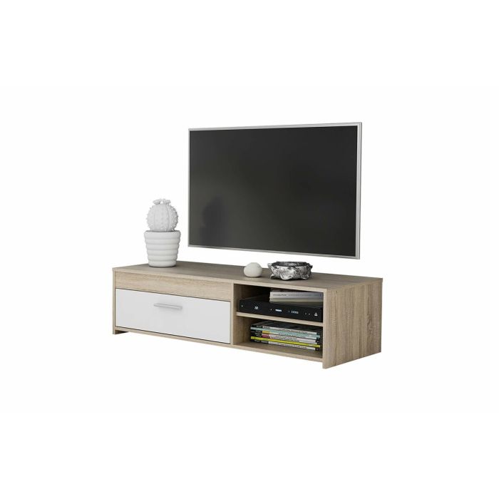 Mueble TV PILVI 120 cm roble / blanco