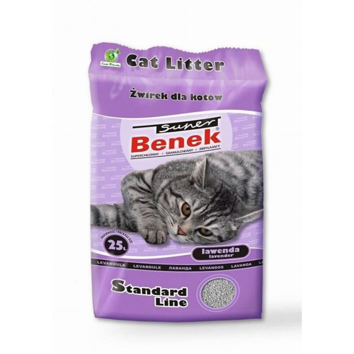 Arena para Gatos Super Benek Lavanda 25 L Arena para Gatos Super Benek Lavanda 25 L