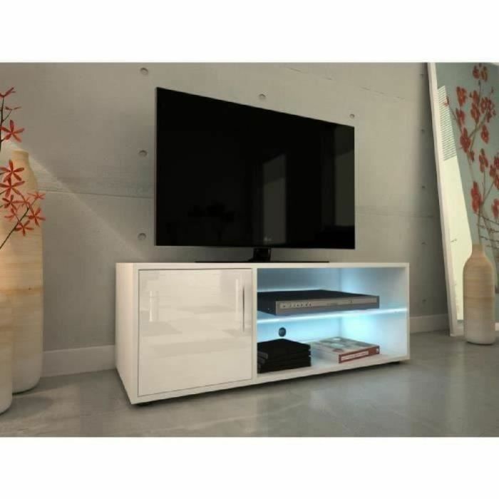 Mueble de TV 100 x 38 x 36 cm Metal Blanco Melamina 4
