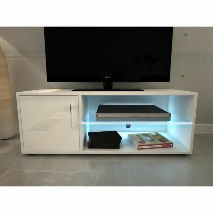 Mueble de TV 100 x 38 x 36 cm Metal Blanco Melamina 3