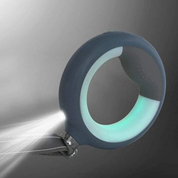 Correa para Perro Doggy Village MT7126 Blanco Luz LED 3 en 1 1