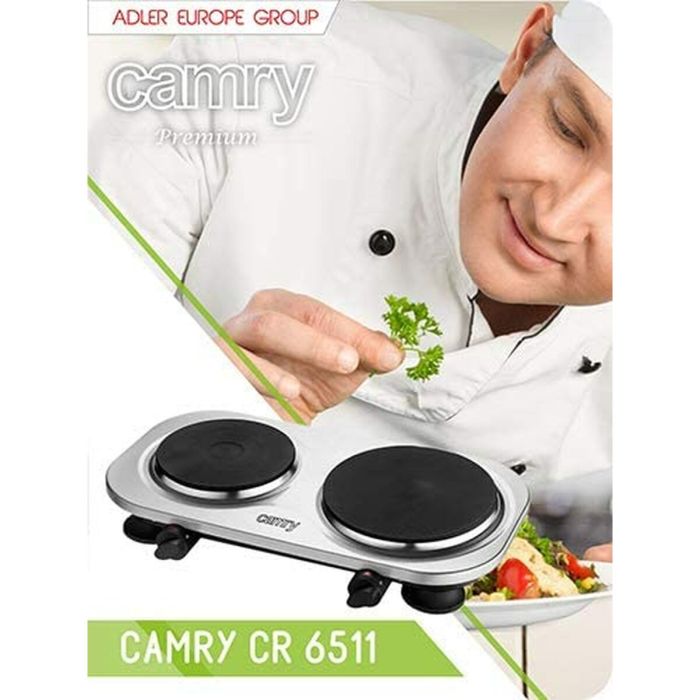 Placa Eléctrica de Cocción Adler CR 6511 2500 W 2 Placa Eléctrica de Cocción Adler CR 6511 2500 W 2