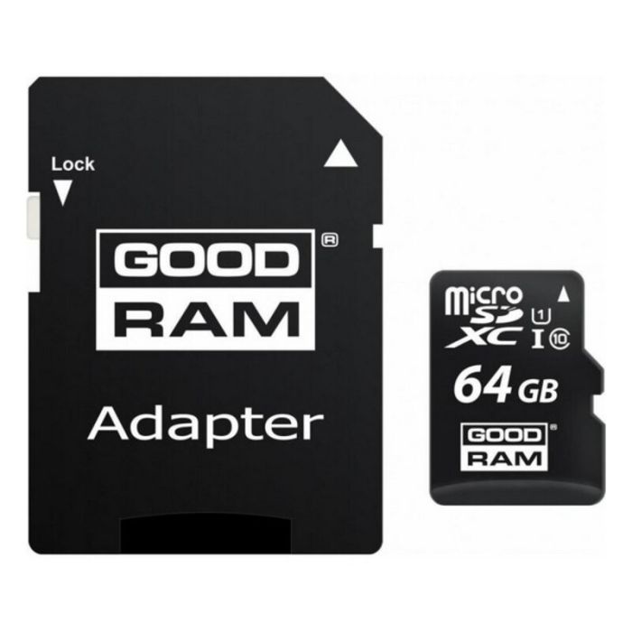 Tarjeta de Memoria Micro SD con Adaptador GoodRam M1AA 64 GB Negro 2