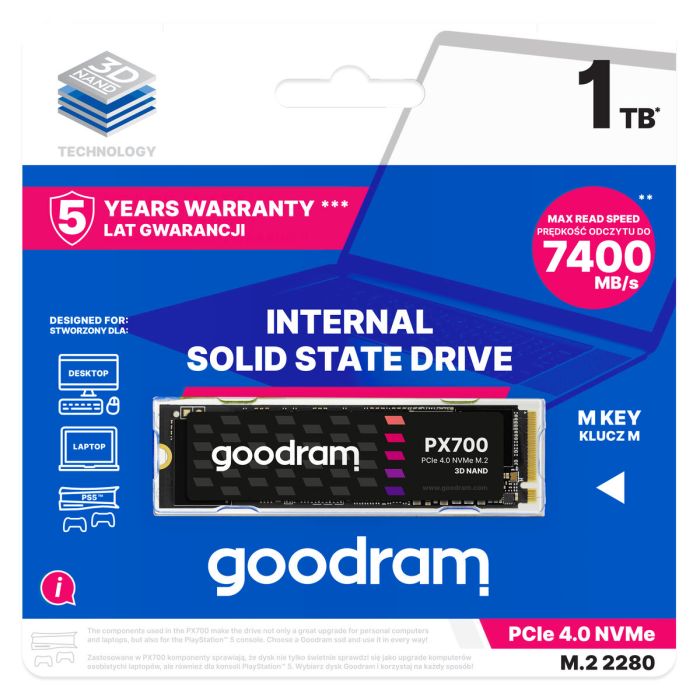 Disco Duro GoodRam PX700 SSD SSDPR-PX700-01T-80 1 TB SSD 1
