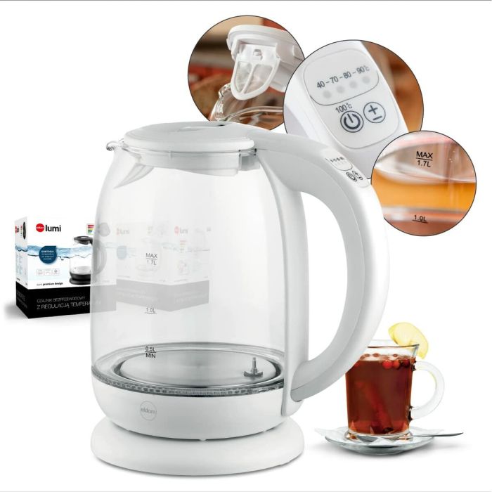 Hervidor Eldom C510B Blanco 2200 W 1,7 L 3 Hervidor Eldom C510B Blanco 2200 W 1,7 L 3