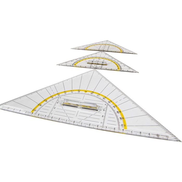 Escuadra Liderpapel Geometria 16 cm Plastico Cristal 1