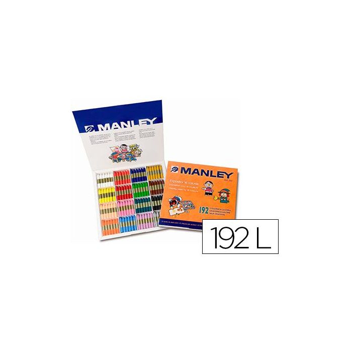 Lapices Cera Manley School Pack De 192 Unidades Colores Surtidos 16 X Color