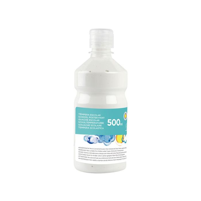 Tempera Liquida Liderpapel Escolar 500 mL Blanco 1