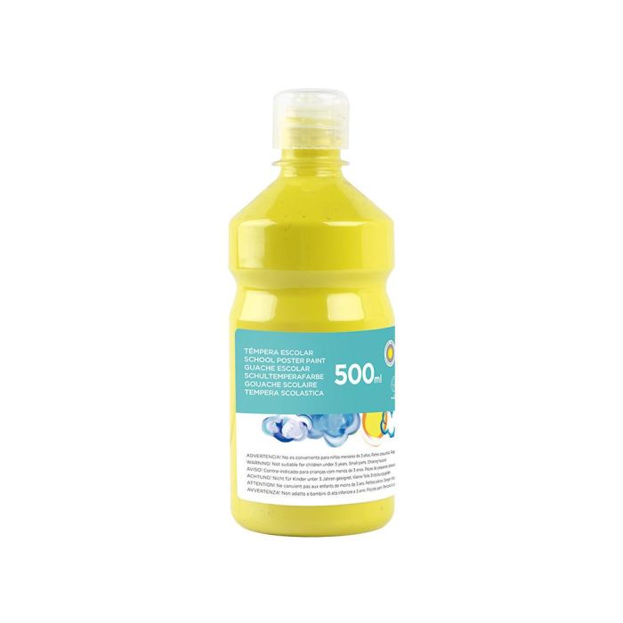 Tempera Liquida Liderpapel Escolar 500 mL Amarillo Limon 1