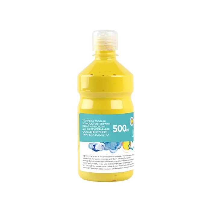 Tempera Liquida Liderpapel Escolar 500 mL Amarillo 1