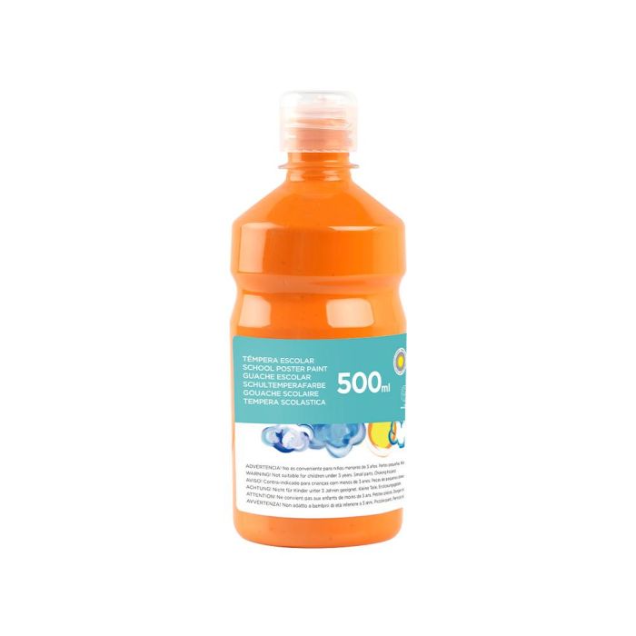 Tempera Liquida Liderpapel Escolar 500 mL Naranja 1