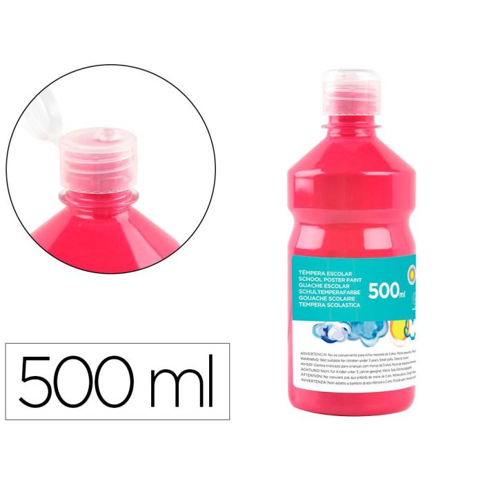 Tempera Liquida Liderpapel Escolar 500 mL Fucsia