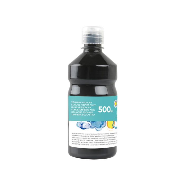 Tempera Liquida Liderpapel Escolar 500 mL Negro 1