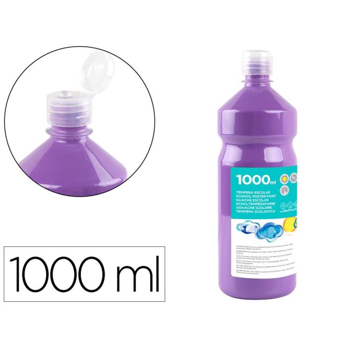 Tempera Liquida Liderpapel Escolar 1000 mL Lila