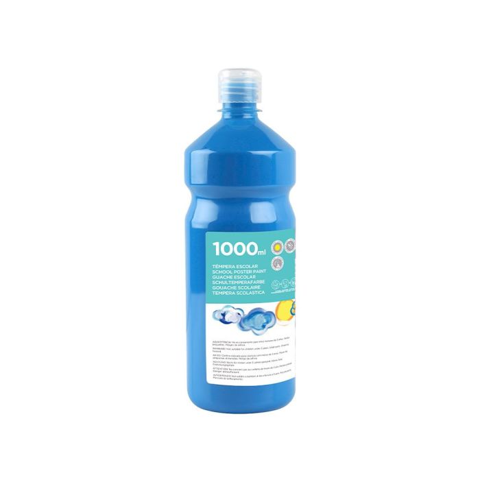 Tempera Liquida Liderpapel Escolar 1000 mL Azul 1