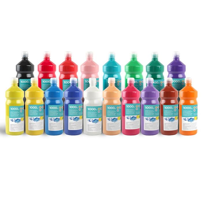 Tempera Liquida Liderpapel Escolar 1000 mL Azul 5