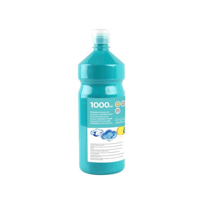 Tempera Liquida Liderpapel Escolar 1000 mL Turquesa