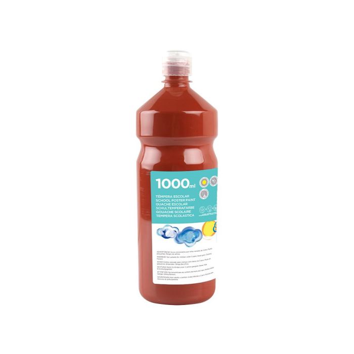 Tempera Liquida Liderpapel Escolar 1000 mL Marron 1