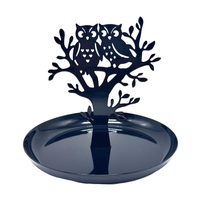 Joyero de Pie Versa Negro Metal Hierro 15 x 13 x 15 cm Búhos 1 Joyero de Pie Versa Negro Metal Hierro 15 x 13 x 15 cm Búhos 1