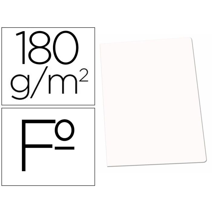 Subcarpeta Cartulina Gio Folio Blanca 180 gr-M2 50 unidades