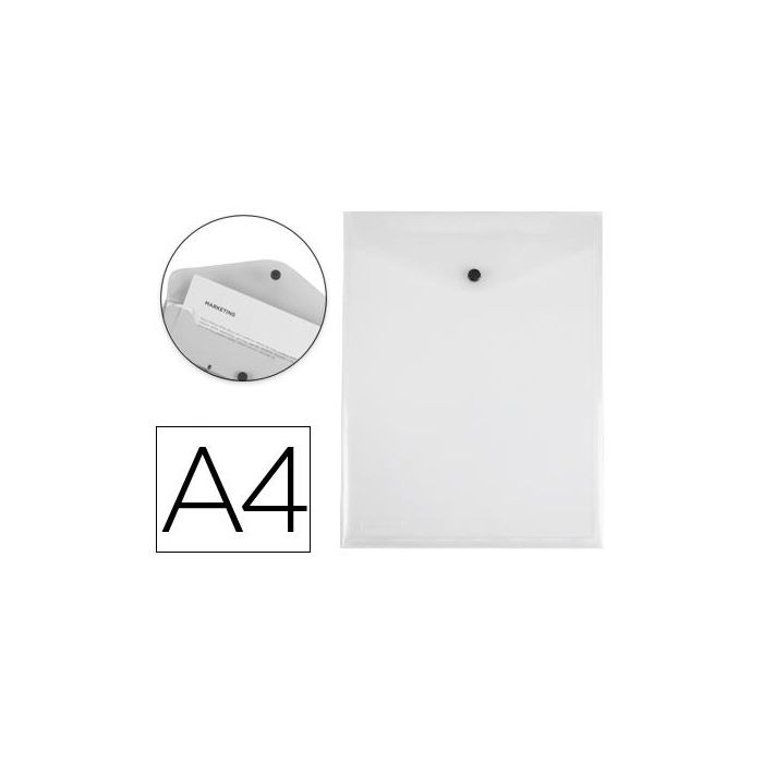 Carpeta Liderpapel Dossier Broche Polipropileno Din A4 Formato Vertical Transparente 50 Hojas 10 unidades