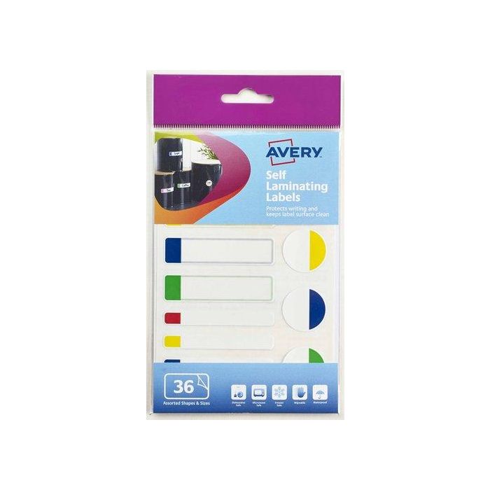 Etiquetas Adh.Manuales Avery Multiformas Ø25Mm Amarilla-Verde-Azul-Rojo 36 Uds.(60-124)