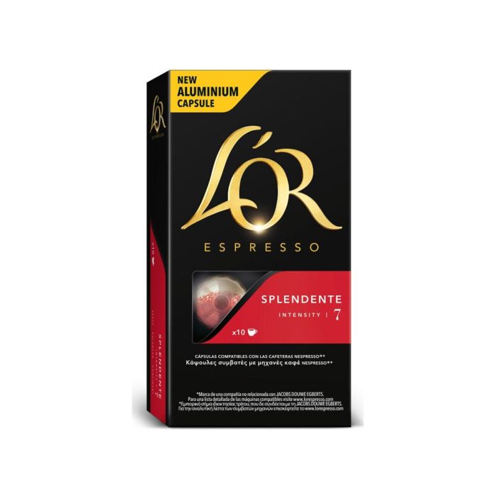 Cafe L'Or Espresso Splendente Fuerza 7 Caja De 10 Unidades Compatible Con Nespresso 1