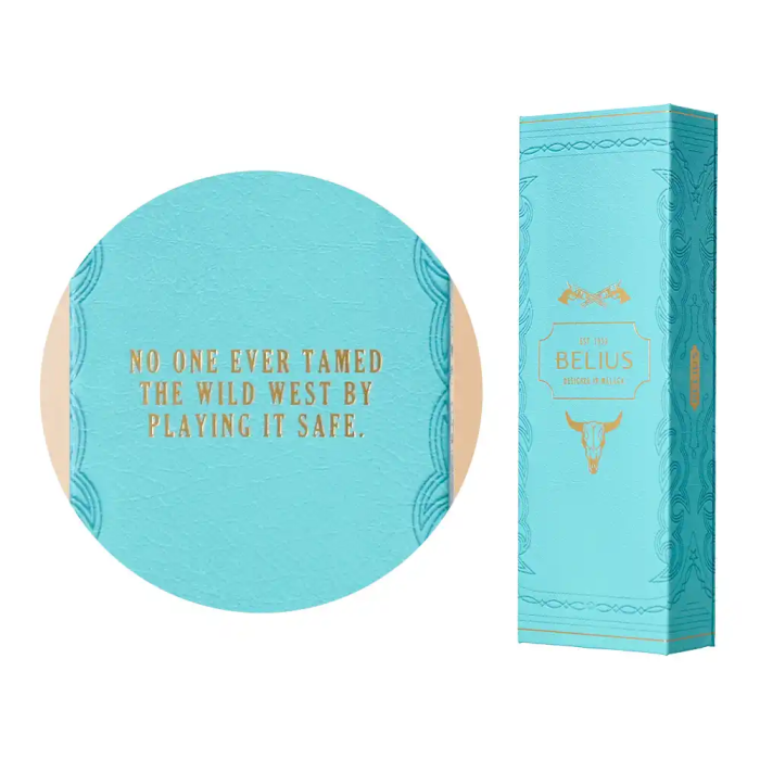 Belius Roller Wild West Turquesa Dorado Tinta Negra Caja de Diseño 1