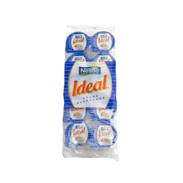 Leche Evaporada Ideal Porciones De 7,5 gr Envase De 10 Unidades 1